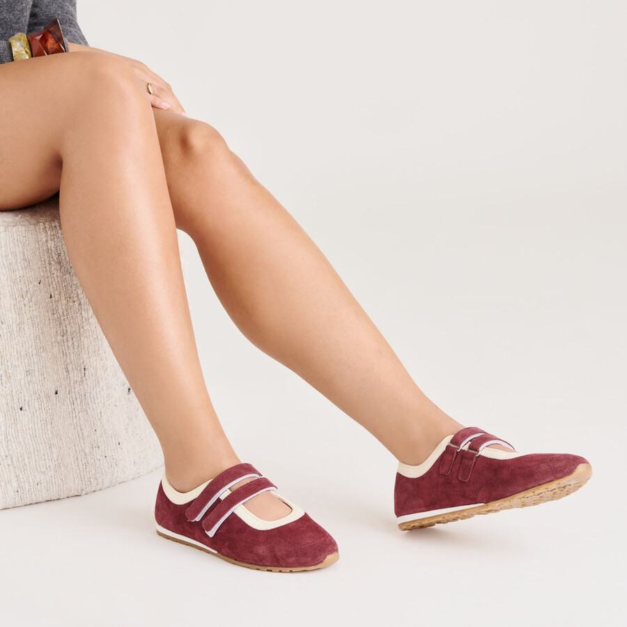 swan sneakers burgundy suede
