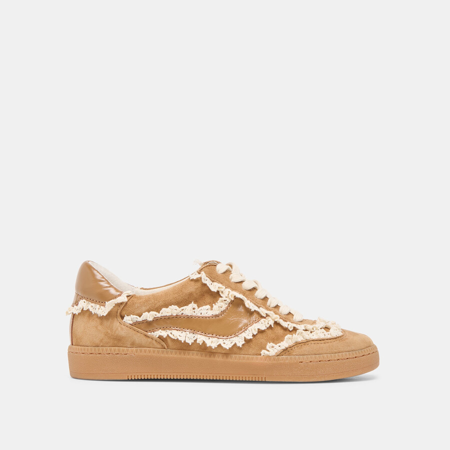 notice lace sneakers lt brown suede