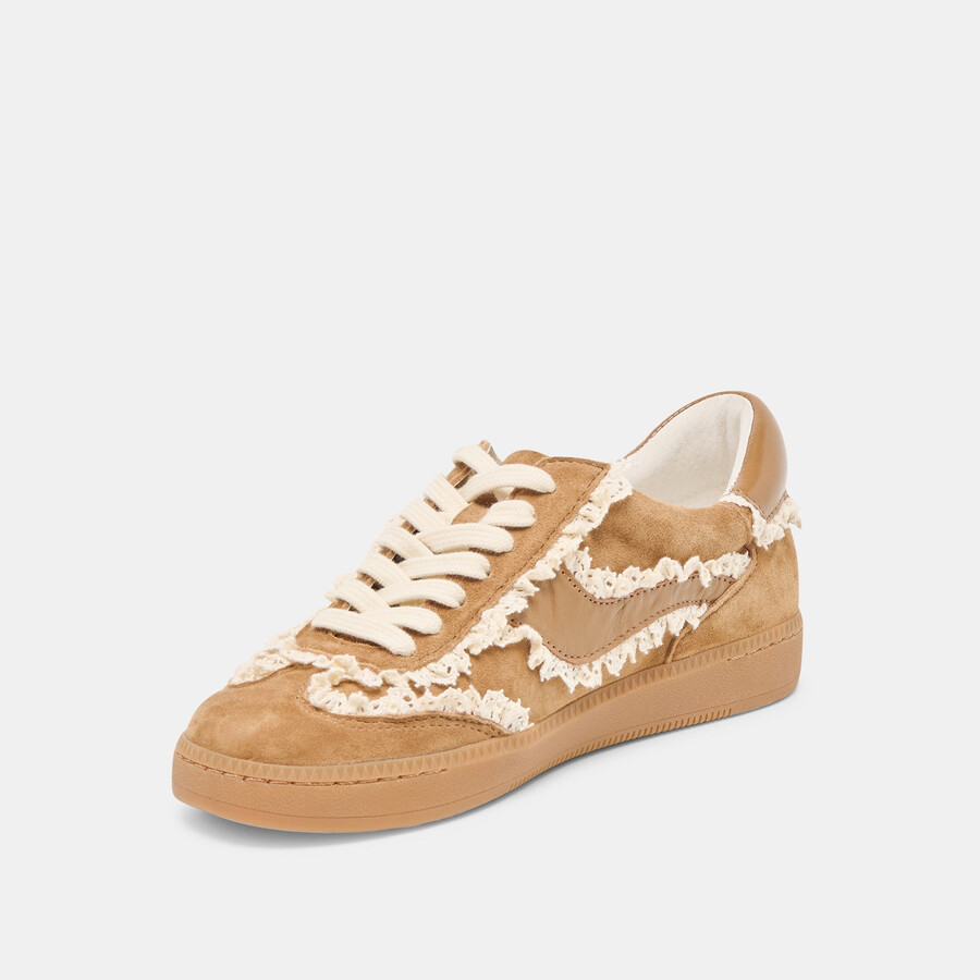 notice lace sneakers lt brown suede