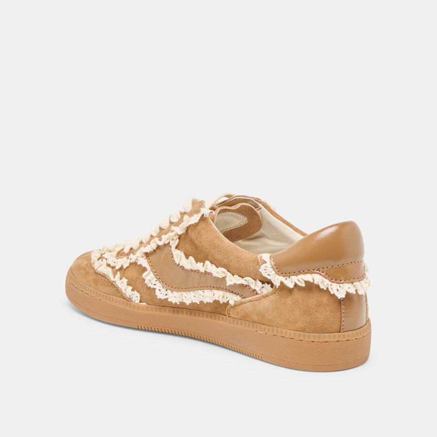 notice lace sneakers lt brown suede
