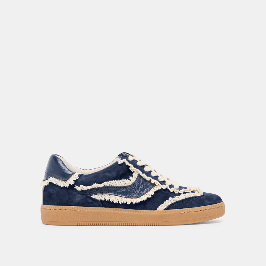 notice lace sneakers navy suede