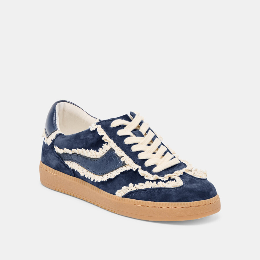 notice lace sneakers navy suede