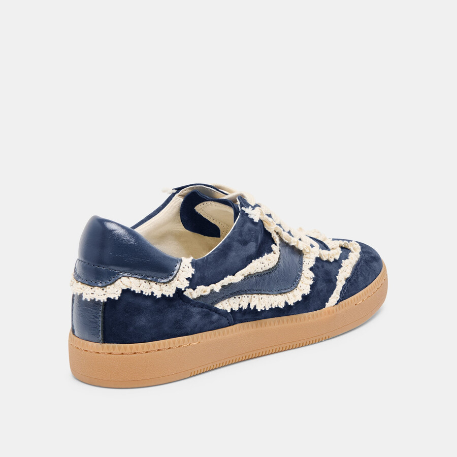 notice lace sneakers navy suede