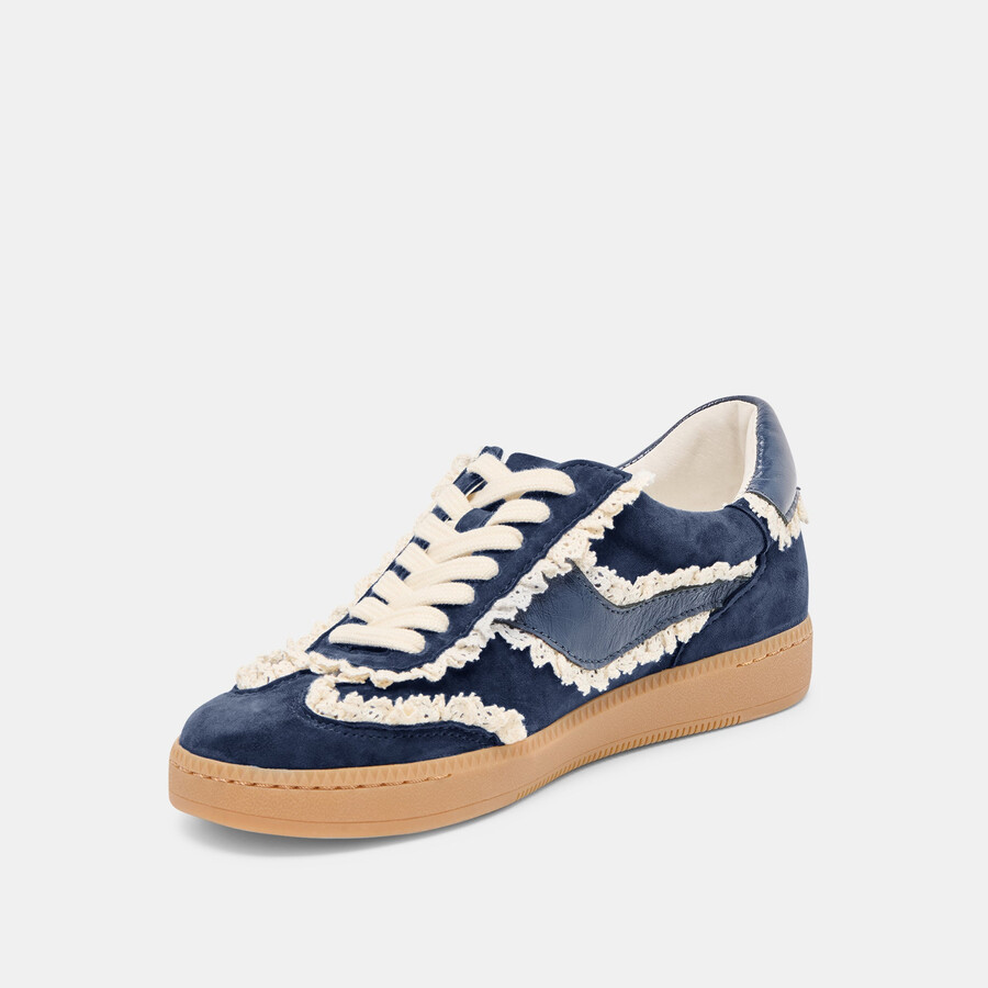 notice lace sneakers navy suede