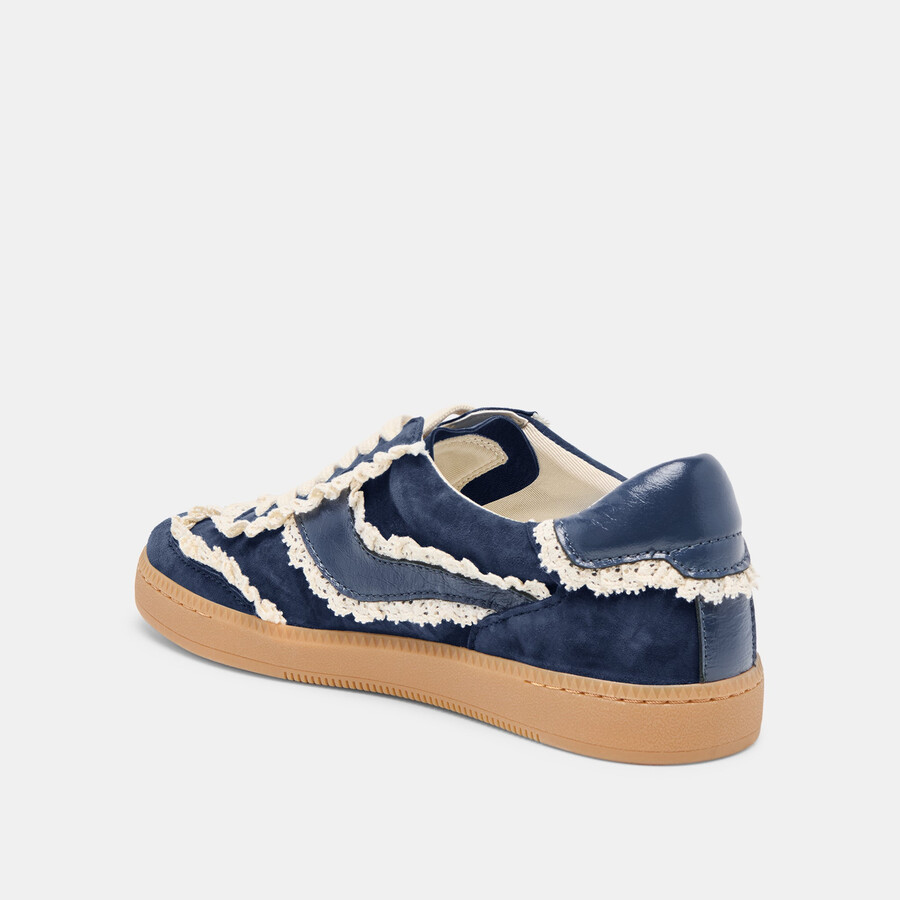 notice lace sneakers navy suede
