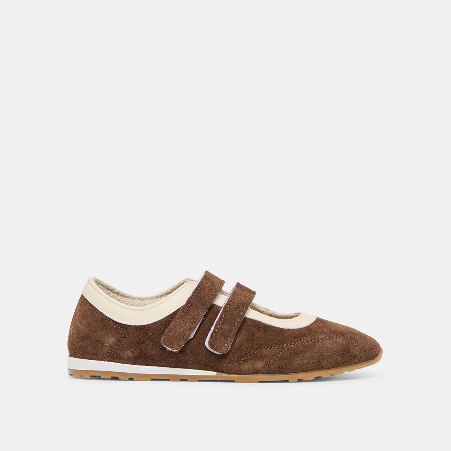 swan sneakers dk brown suede