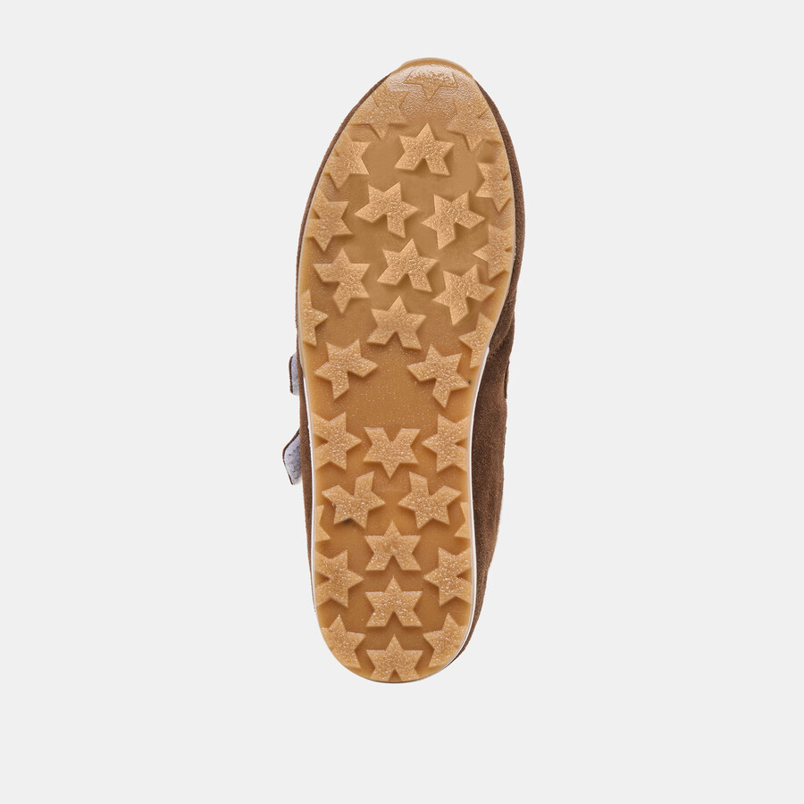 swan sneakers dk brown suede