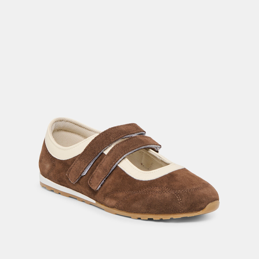 swan sneakers dk brown suede