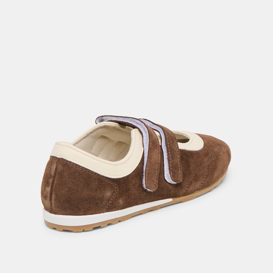 swan sneakers dk brown suede