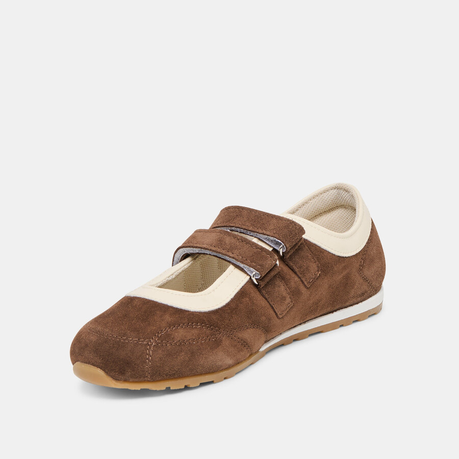 swan sneakers dk brown suede