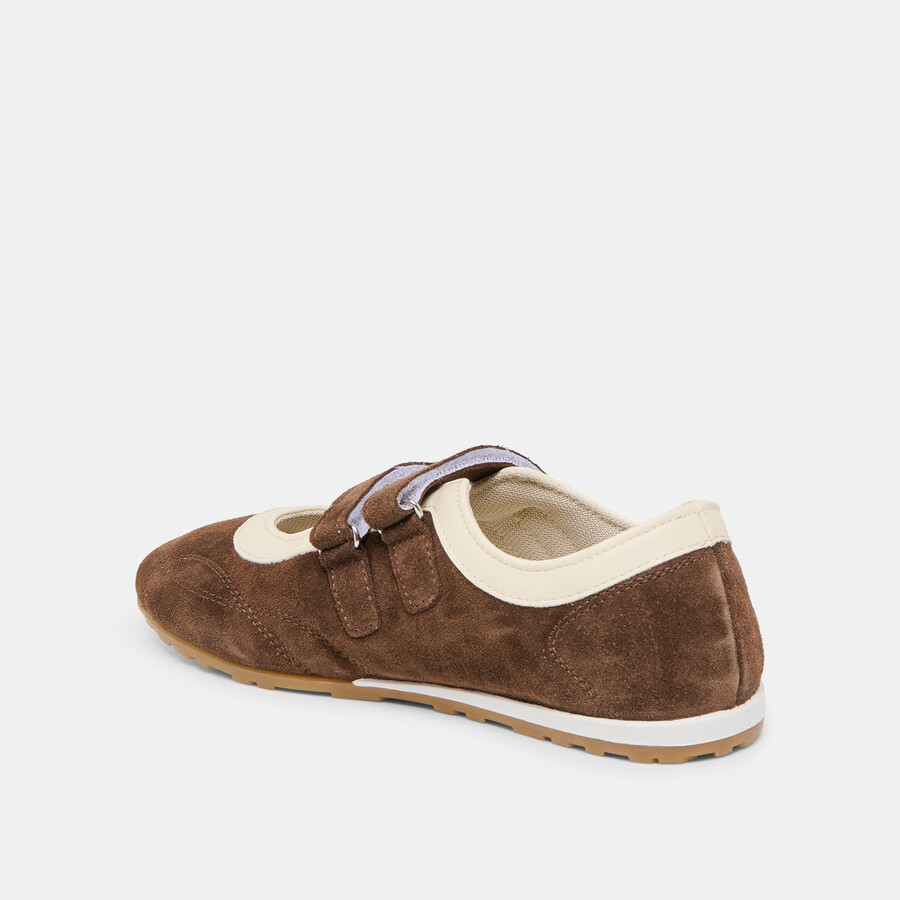 swan sneakers dk brown suede