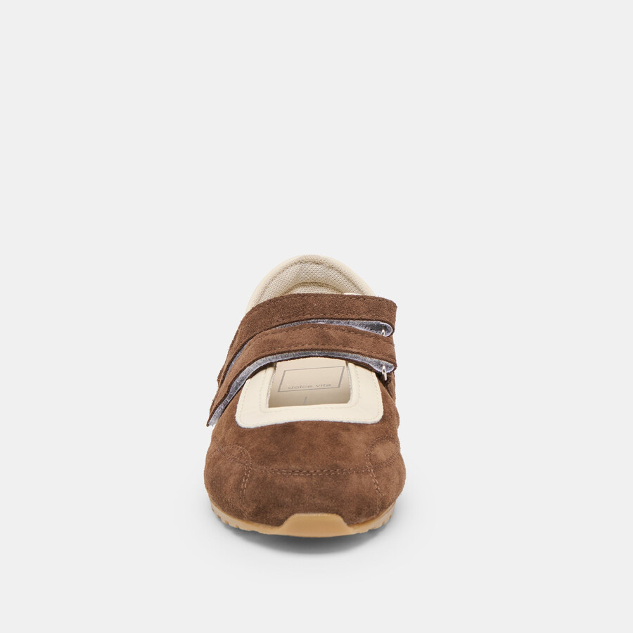 swan sneakers dk brown suede