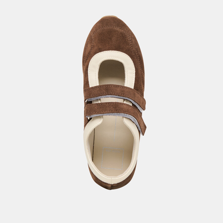 swan sneakers dk brown suede