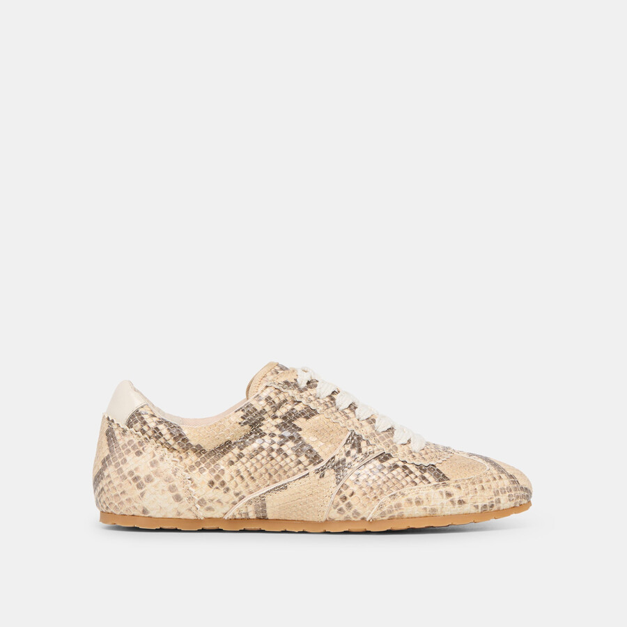 dorie sneakers natural snake embossed leather