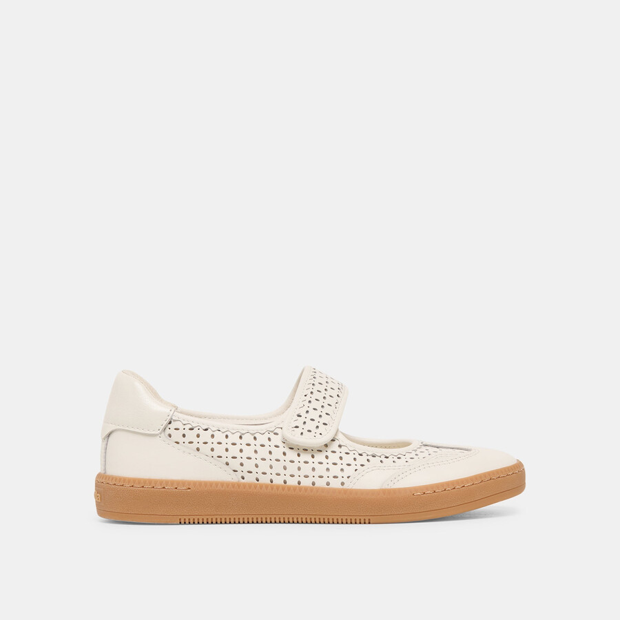 nanet sneakers white perforated leather