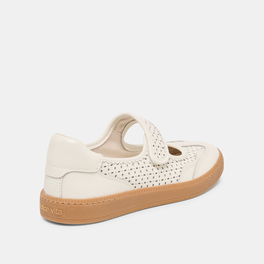 nanet sneakers white perforated leather