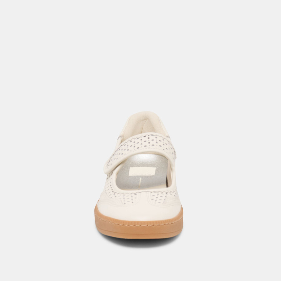 nanet sneakers white perforated leather