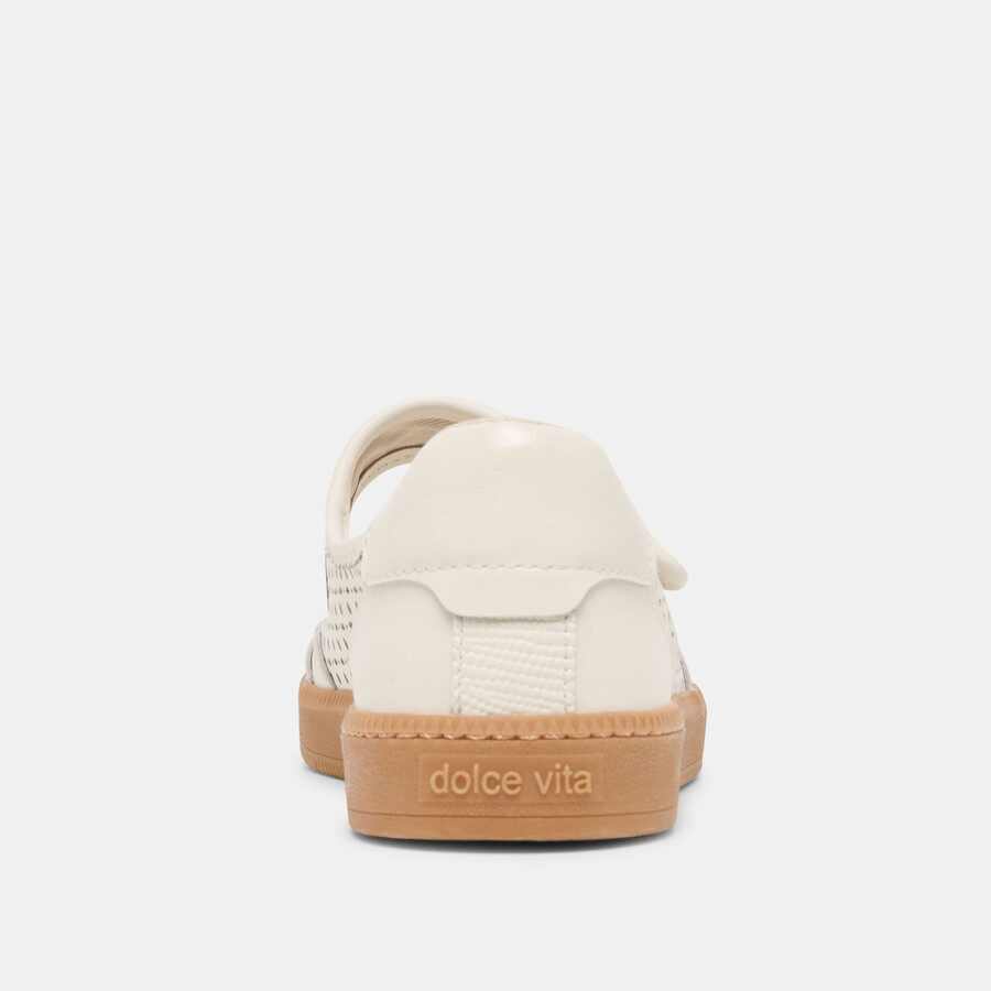 nanet sneakers white perforated leather
