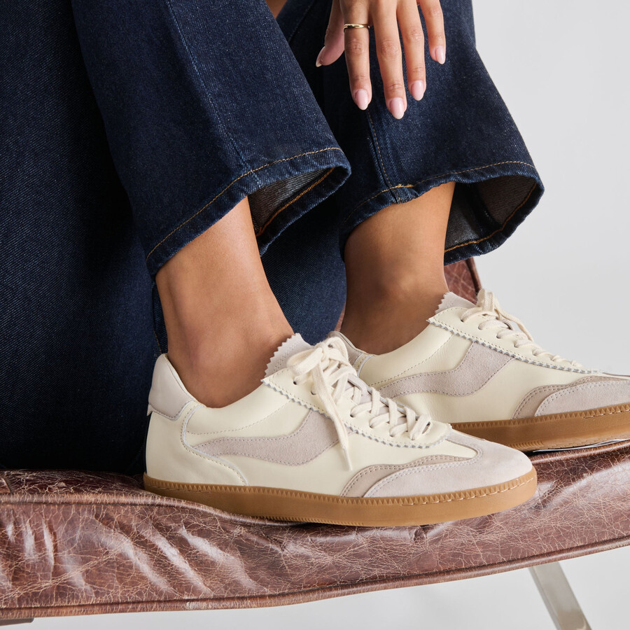notice sneakers grey white leather