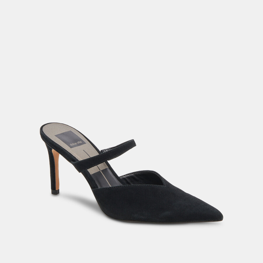 kanika heels onyx suede