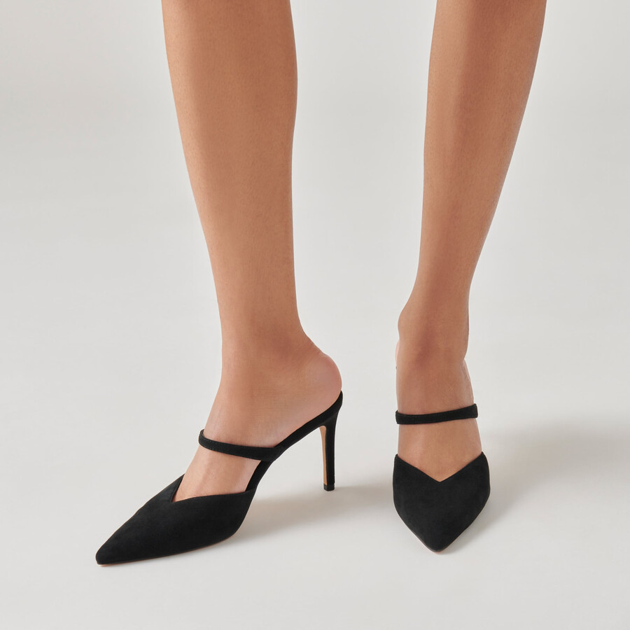 kanika heels onyx suede