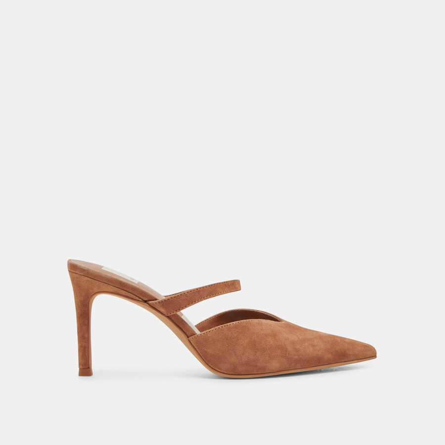 kanika heels pecan suede