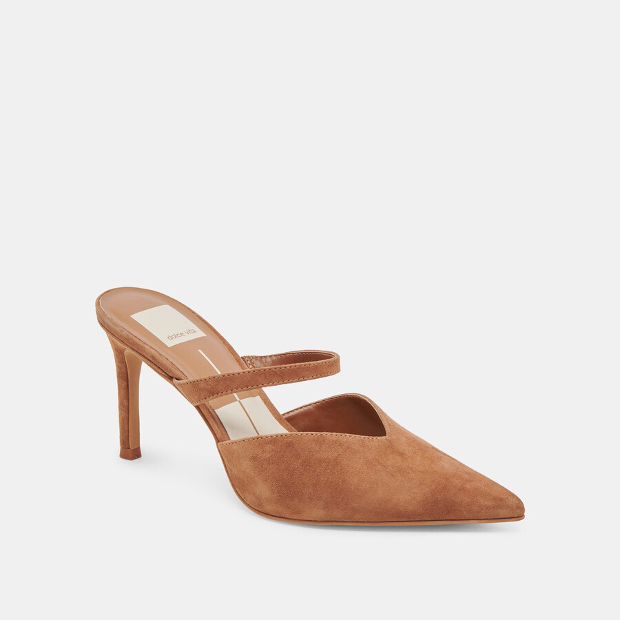 kanika heels pecan suede