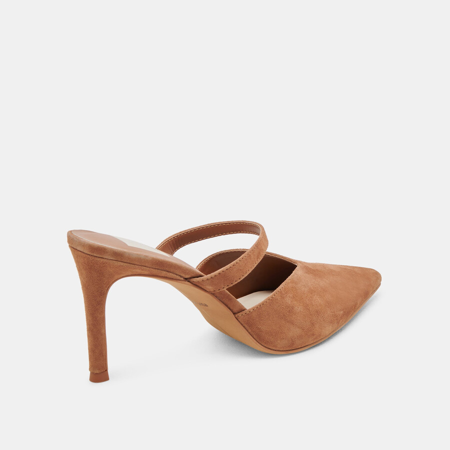 kanika heels pecan suede