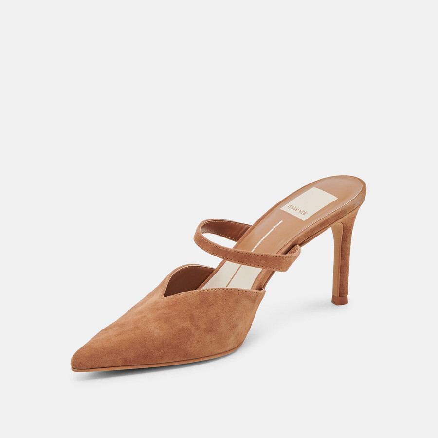 kanika heels pecan suede