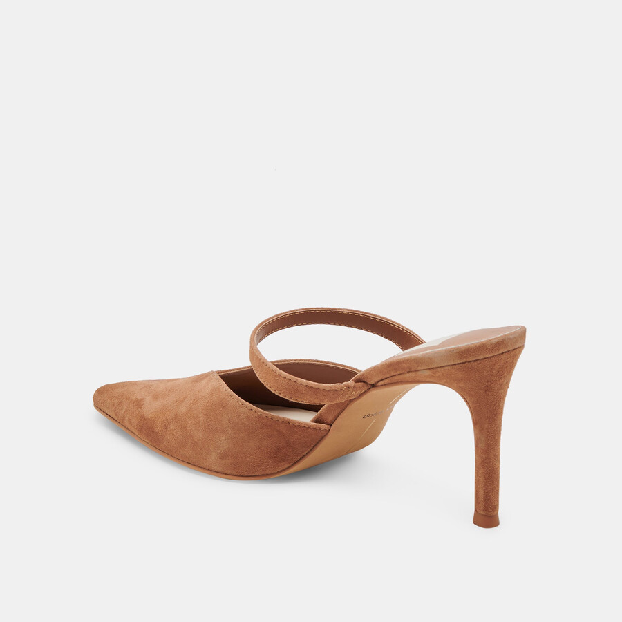 kanika heels pecan suede
