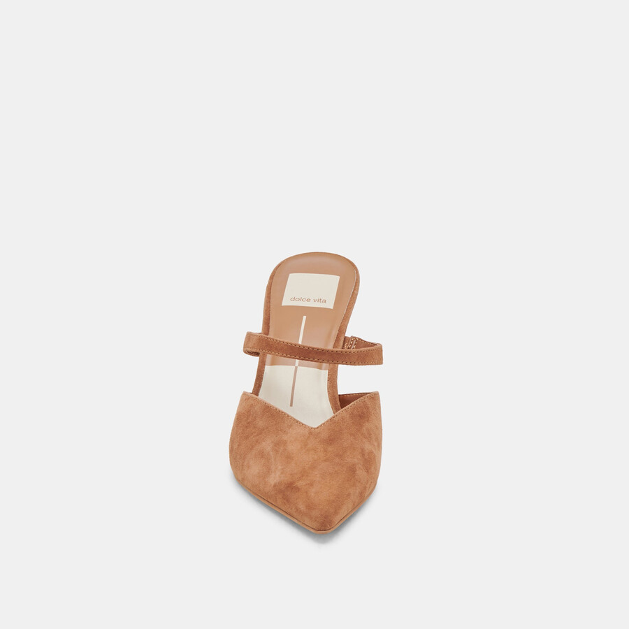 kanika heels pecan suede
