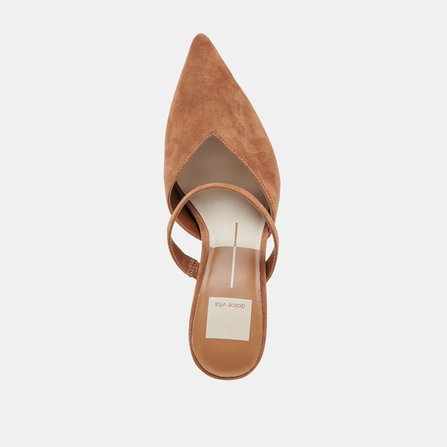 kanika heels pecan suede
