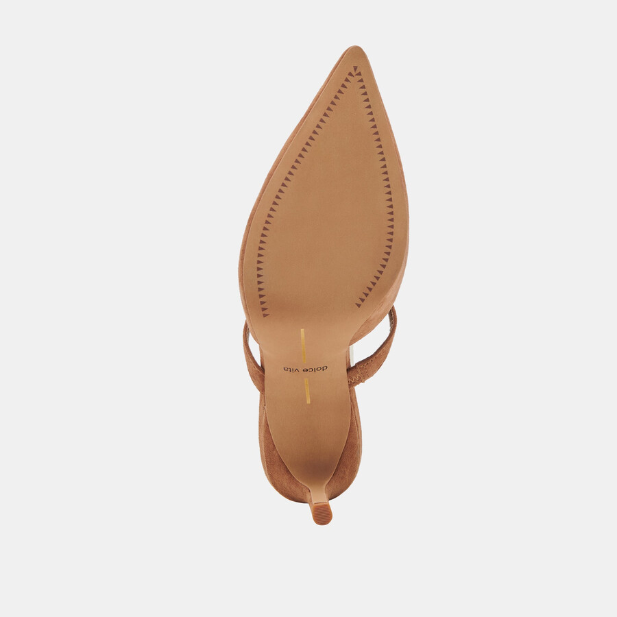kanika heels pecan suede