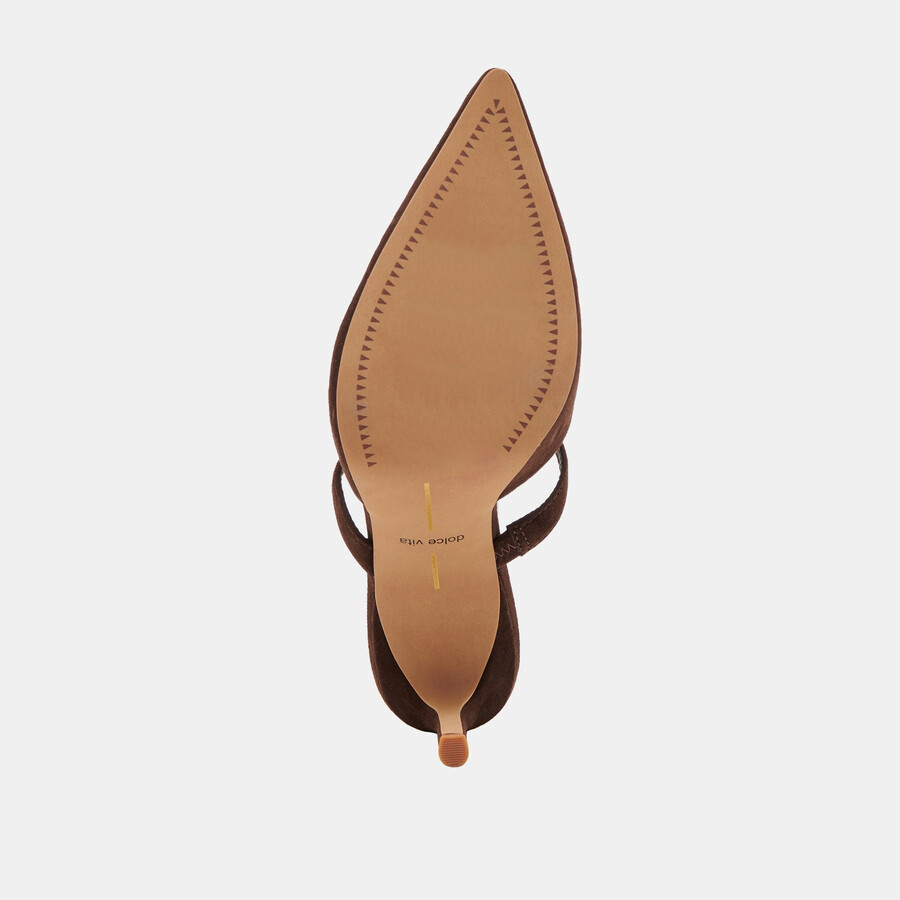 kanika heels dk brown suede