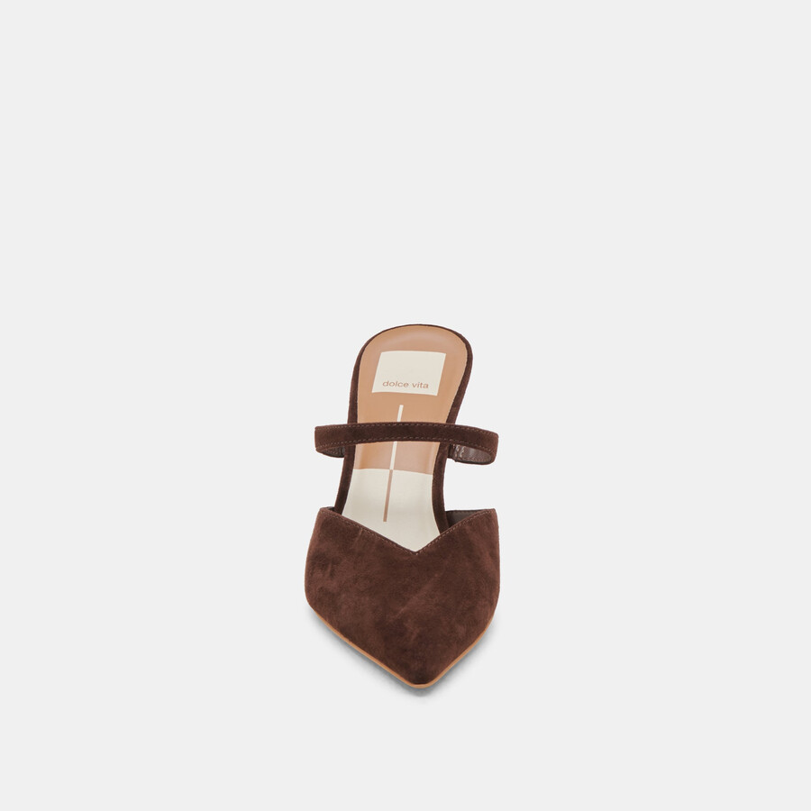 kanika heels dk brown suede