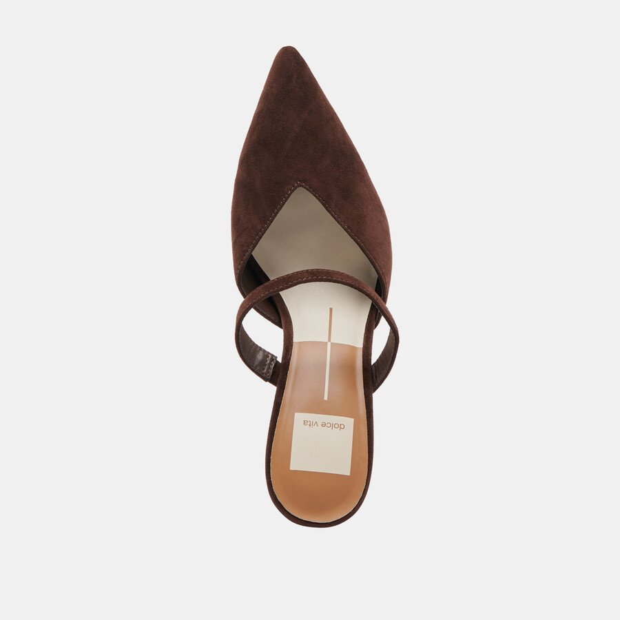 kanika heels dk brown suede
