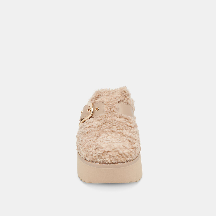lelani plush flats natural plush