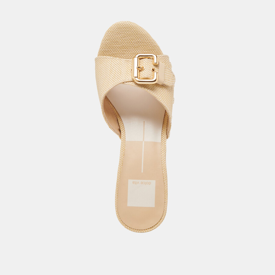 yalah heels lt natural raffia