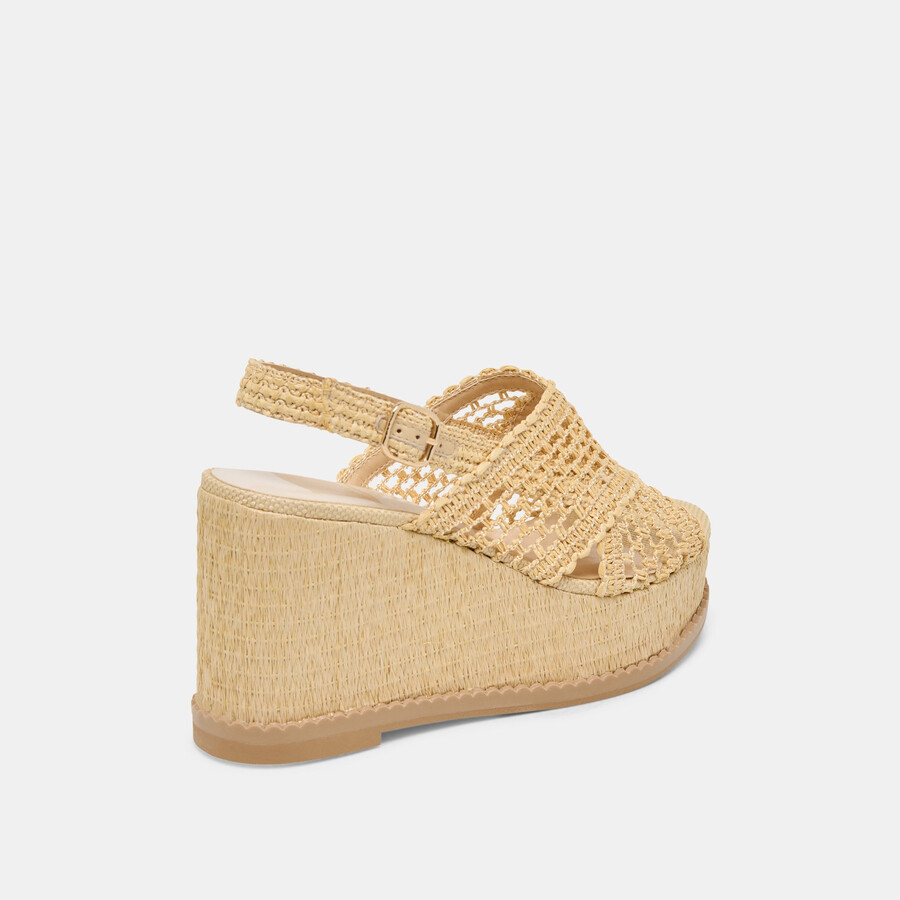 dexler wedges lt natural woven raffia