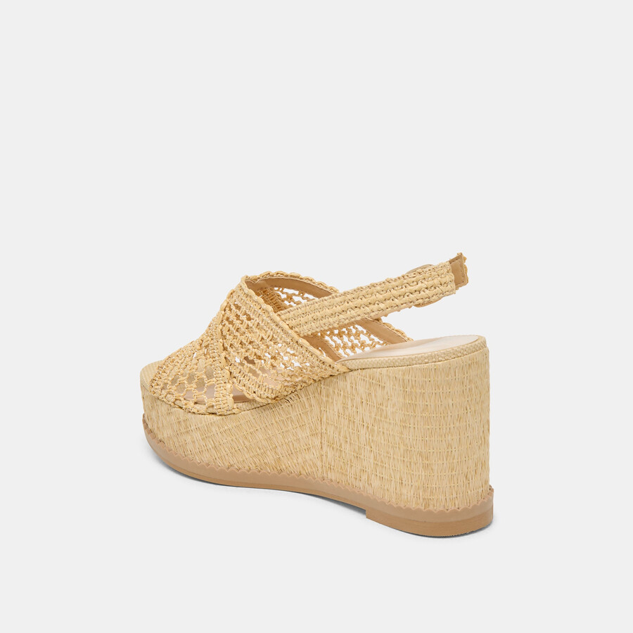 dexler wedges lt natural woven raffia