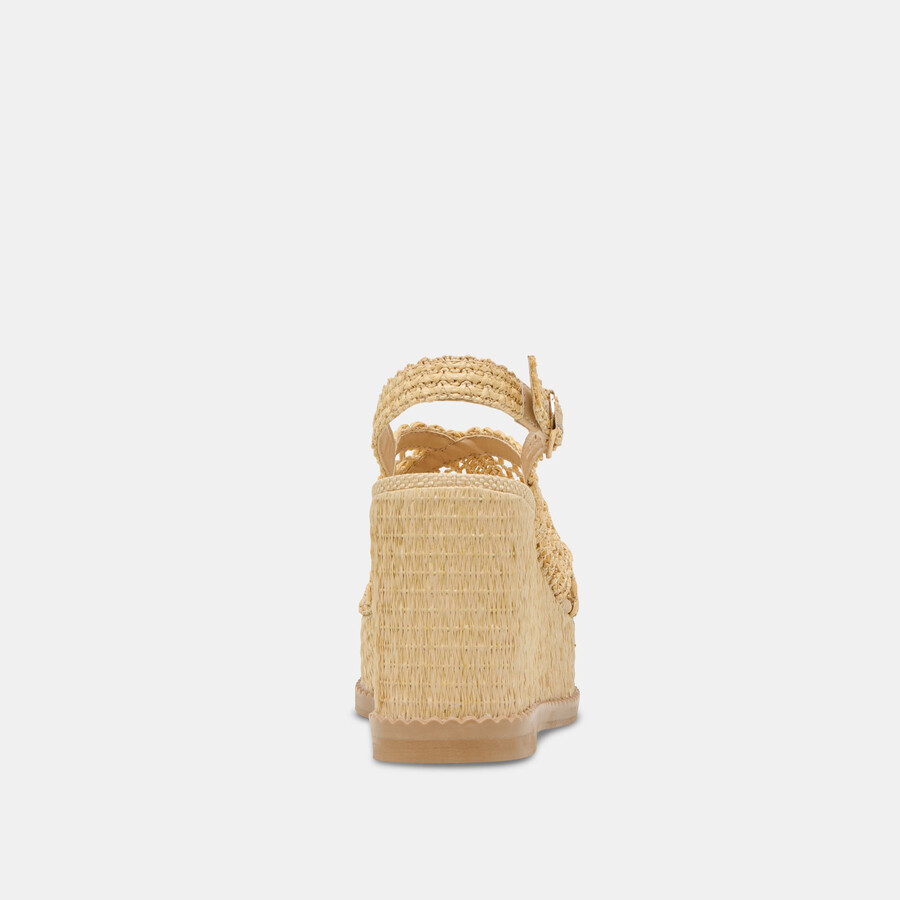 dexler wedges lt natural woven raffia