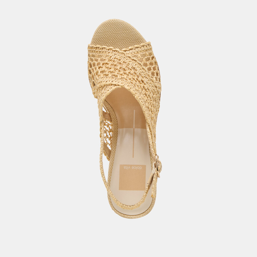 dexler wedges lt natural woven raffia