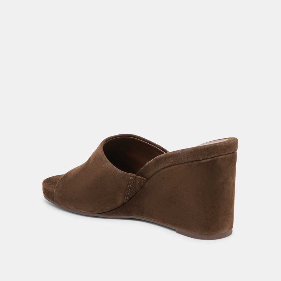 holta wedges dk brown suede