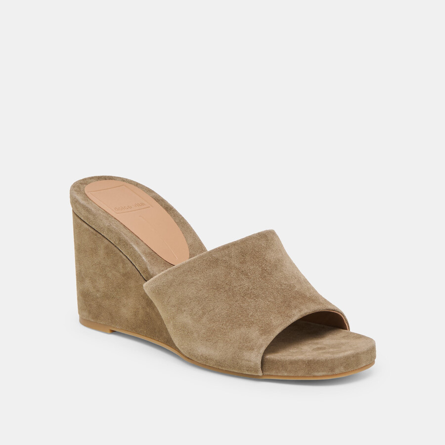 holta wedges olive suede